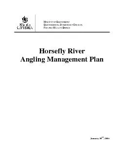 Horsefly River Angling Management Plan January 30, 2006
