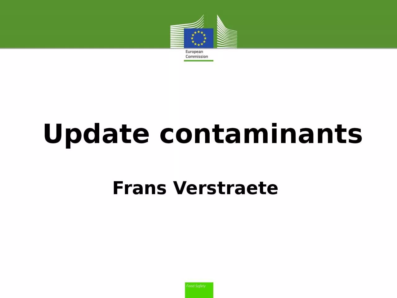 Update contaminants Frans Verstraete