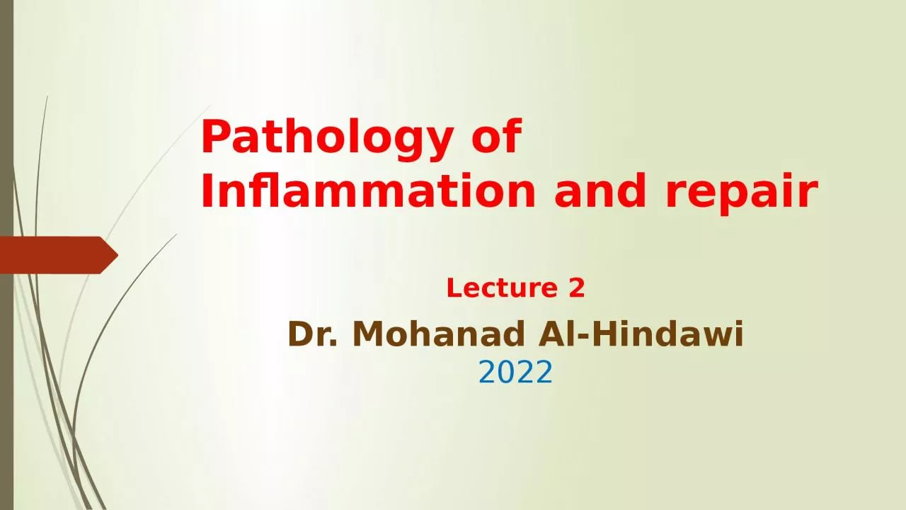 PPT-Pathology of Inflammation and repair