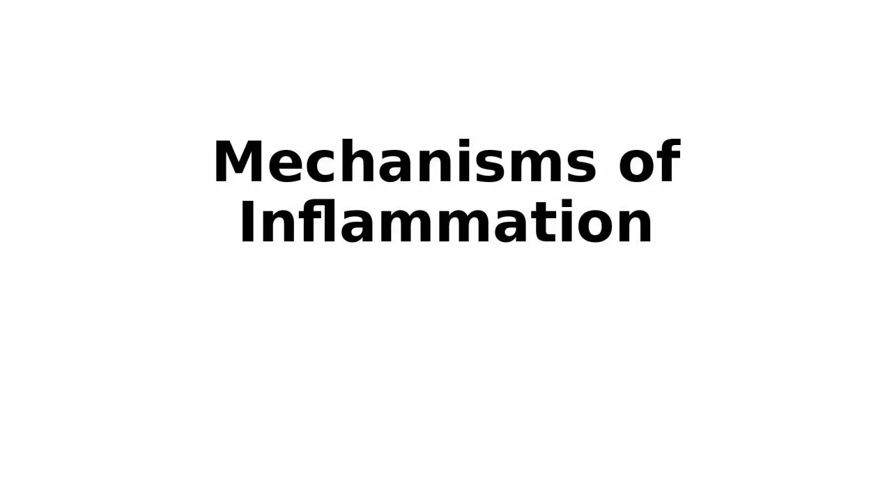 PPT-Mechanisms of Inflammation