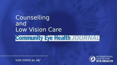 Counselling  and  Low Vision Care