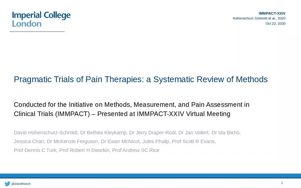 PPT-Conducted for the Initiative on Methods, Measurement, and Pain Assessment in Clinical