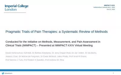 Conducted for the Initiative on Methods, Measurement, and Pain Assessment in Clinical