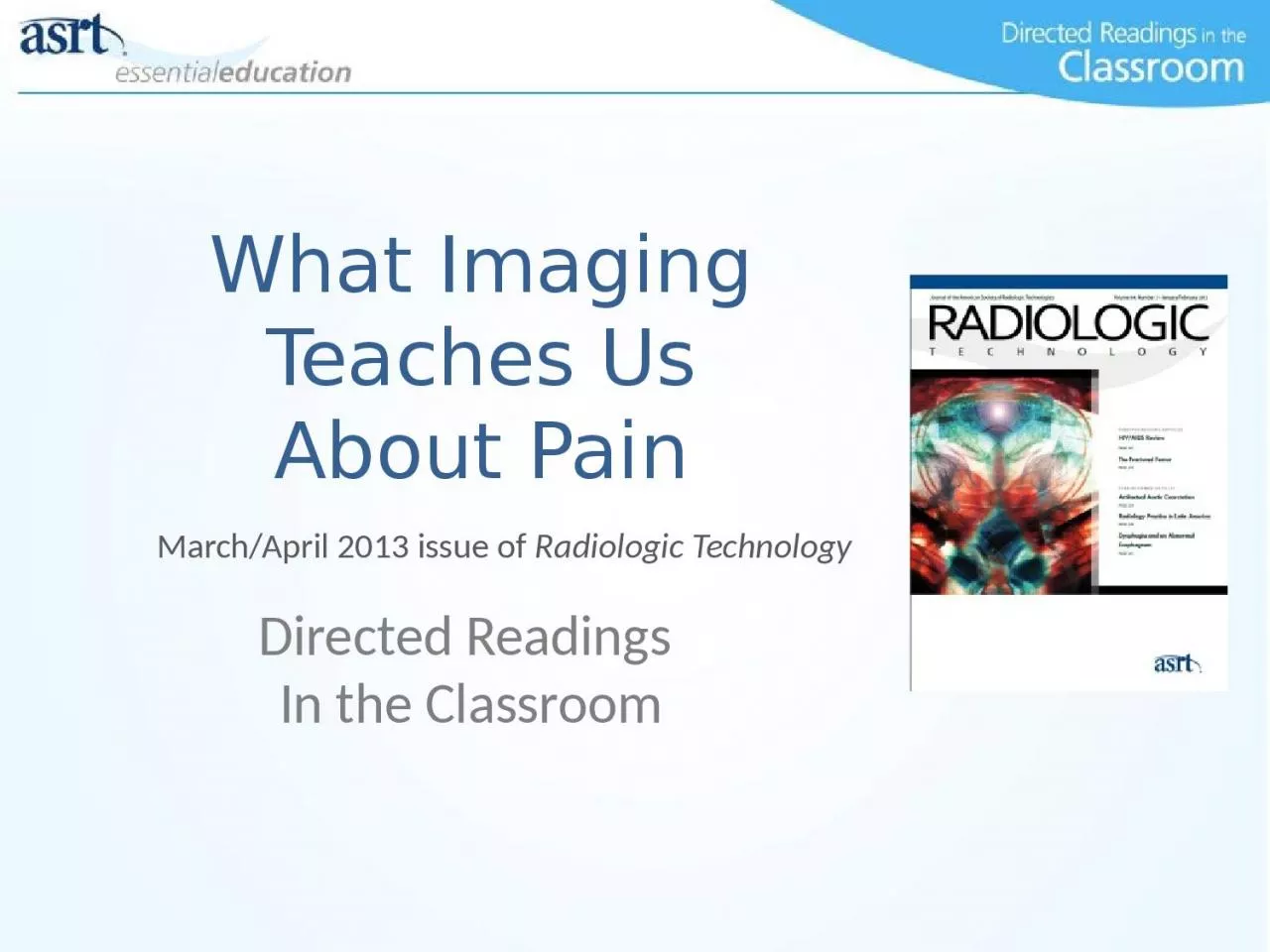 PPT-What Imaging Teaches Us