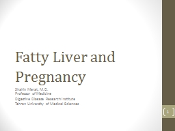 Fatty Liver and Pregnancy