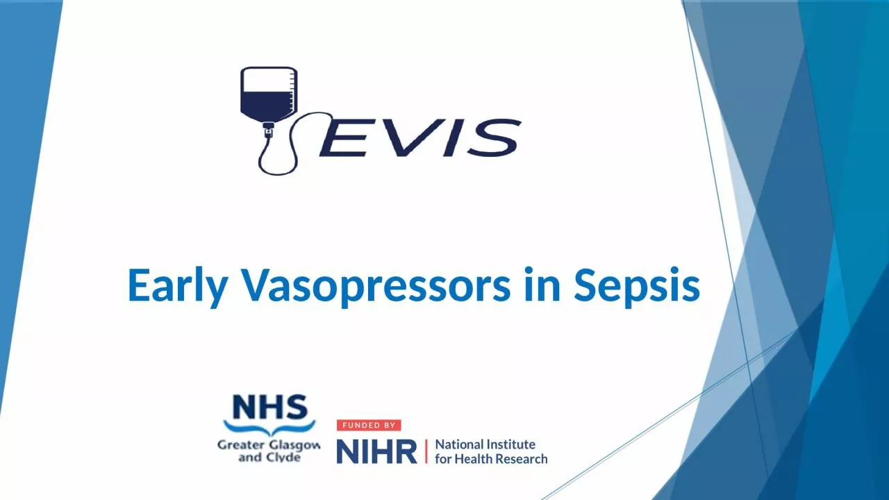 PPT-Early Vasopressors in Sepsis