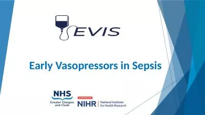 Early Vasopressors in Sepsis