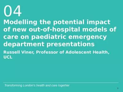 Modelling the potential impact of new out-of-hospital models of care on paediatric emergency depart