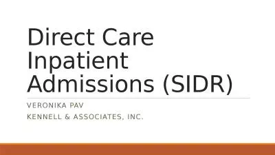 Direct Care Inpatient Admissions (SIDR)