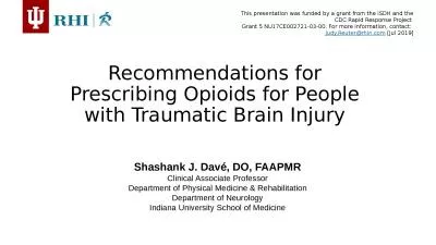 Recommendations for  Prescribing Opioids for People