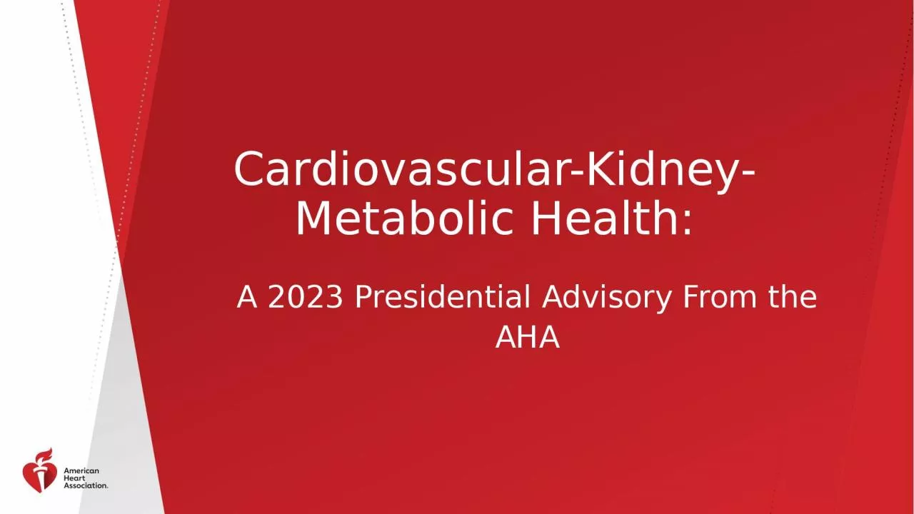 Cardiovascular-Kidney-Metabolic Health: