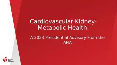 Cardiovascular-Kidney-Metabolic Health: