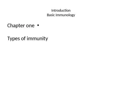 Introduction Basic Immunology