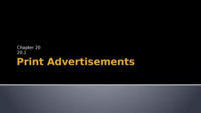 Print  Advertisements Chapter 20