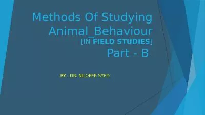 Methods  Of Studying  Animal_Behaviour