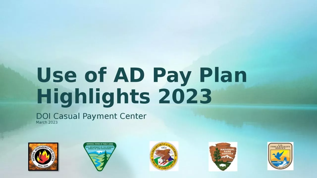 Use of AD Pay Plan Highlights 2023