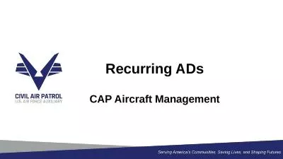 Recurring ADs CAP Aircraft Management