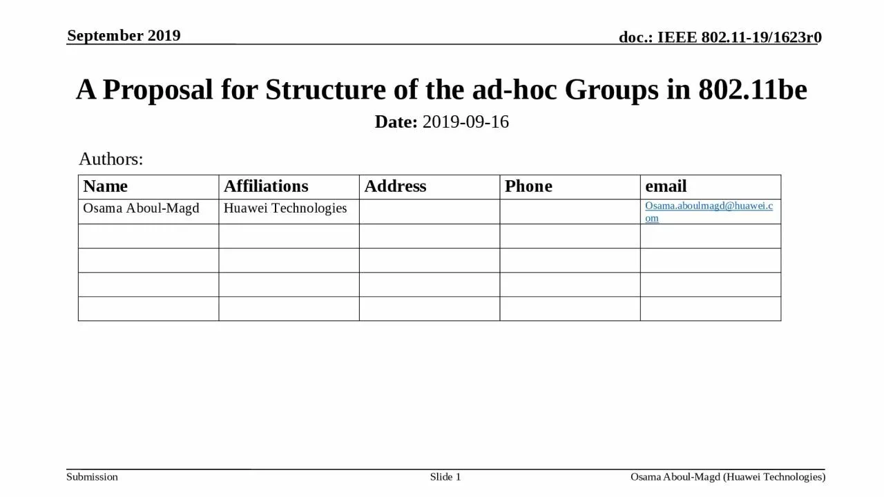 PPT-A Proposal for Structure of the ad-hoc Groups in 802.11be