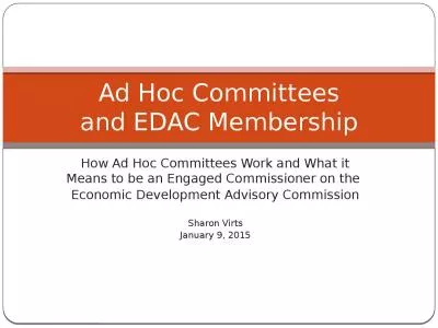 How  Ad Hoc Committees  W