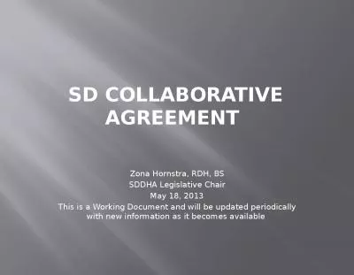 SD  Collaborative Agreement