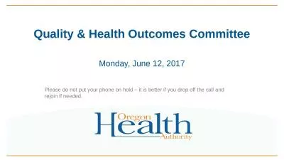 Quality & Health Outcomes Committee