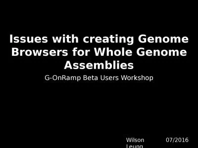 Issues with creating Genome Browsers for Whole Genome Assemblies