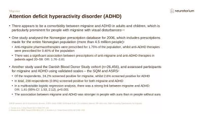 Migraine Attention deficit hyperactivity disorder (ADHD)
