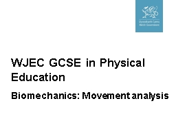 WJEC GCSE in Physical Education