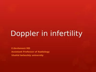 Doppler in infertility E.Keshavarz