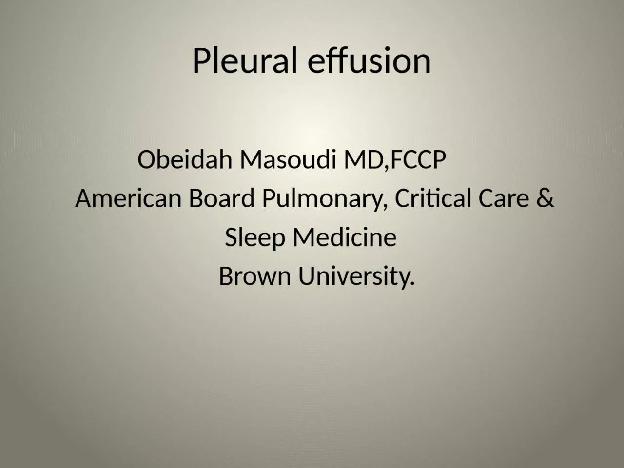 PPT-Pleural effusion