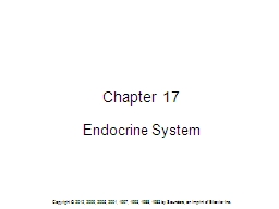 Chapter 17  Endocrine System