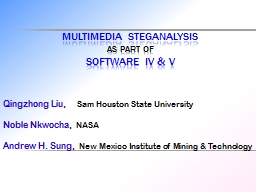 Qingzhong  Liu,      Sam Houston State University