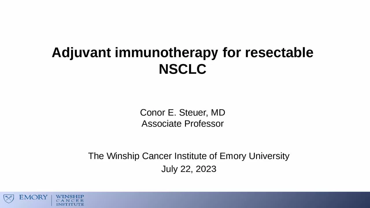 PPT-The Winship Cancer Institute of Emory University