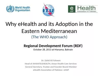 Why eHealth and its Adoption in the Eastern Mediterranean