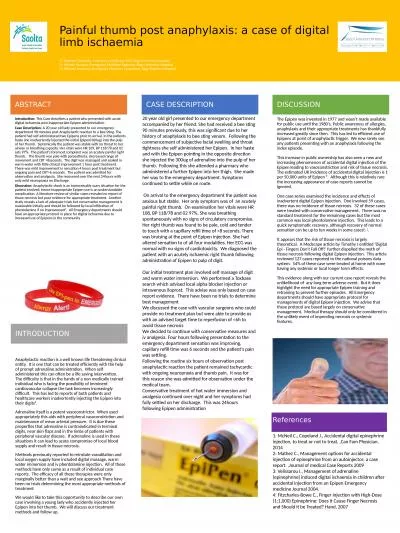 Painful thumb post anaphylaxis: a case of digital limb ischaemia