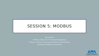 Session  5 : MODBUS Tommy Morris