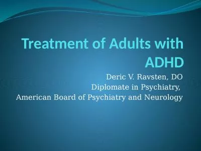 Treatment of Adults with ADHD