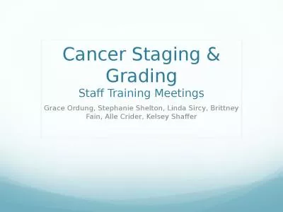 Cancer Staging & Grading