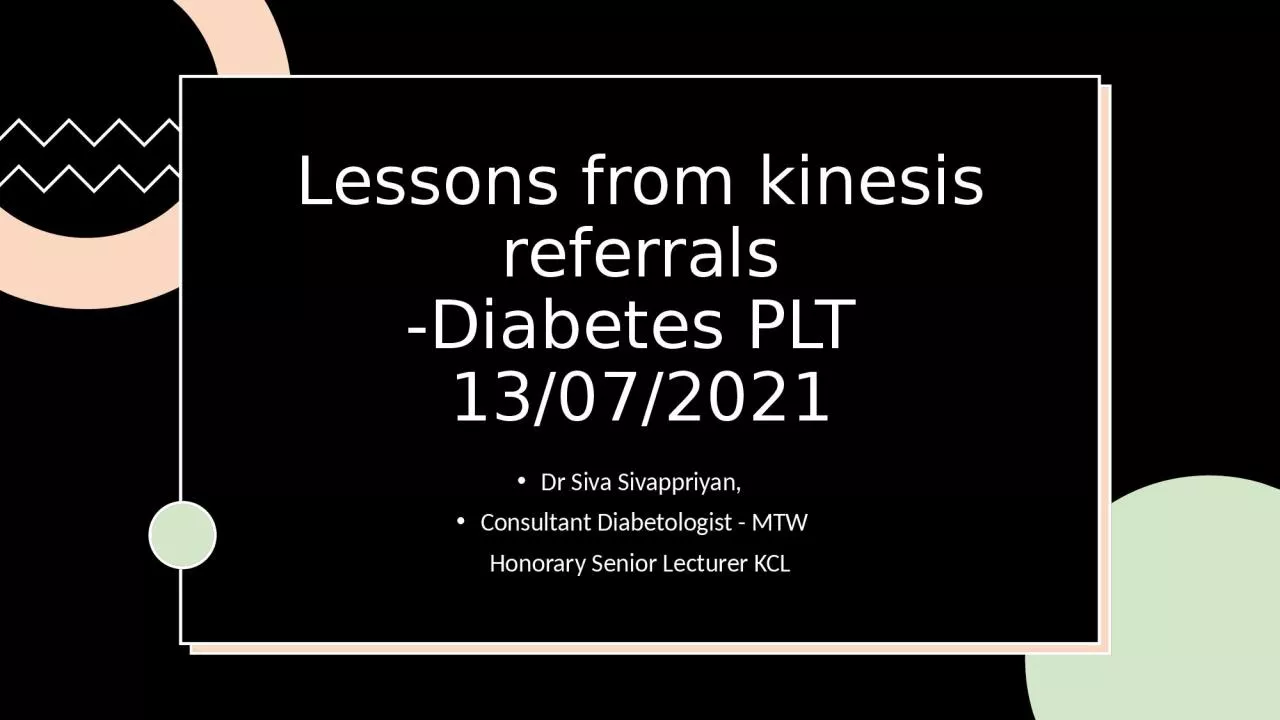 PPT-Lessons from kinesis referrals