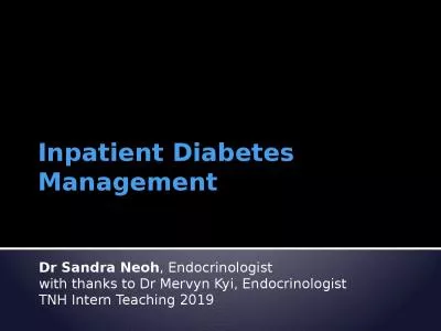 Inpatient Diabetes Management