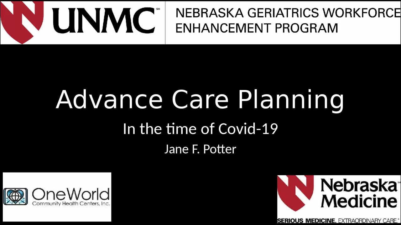 Advance Care Planning In the time of Covid-19