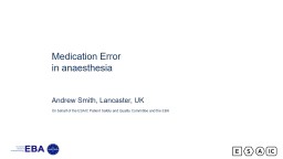 Medication Error  in anaesthesia