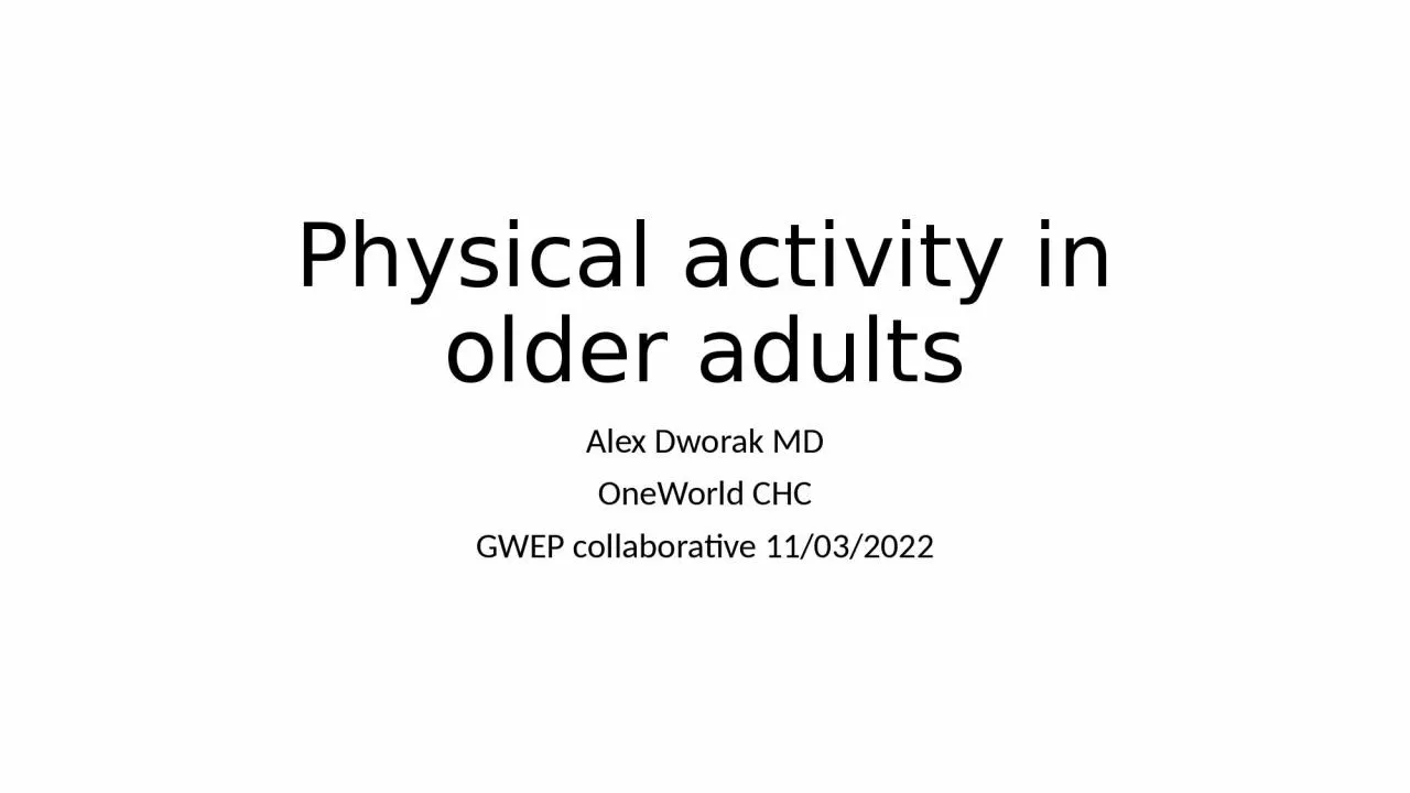 PPT-Physical activity in older adults