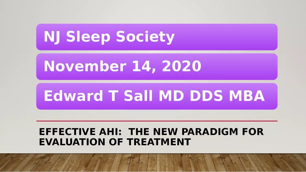 PPT-Effective AHI: the New PARADIGM for Evaluation of Treatment