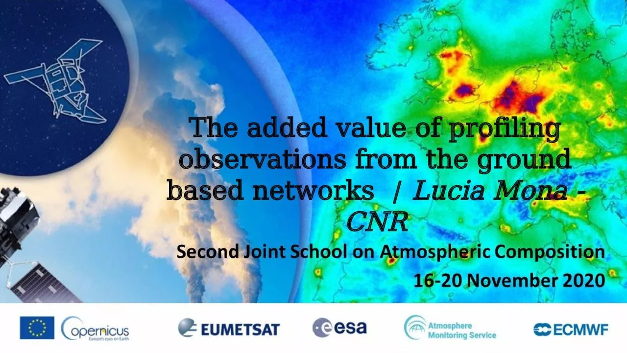 PPT-The added value of profiling observations from the ground based networks /