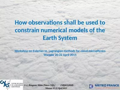 J. L. Brenguier, Météo-France CNRS	CNRM/GAME