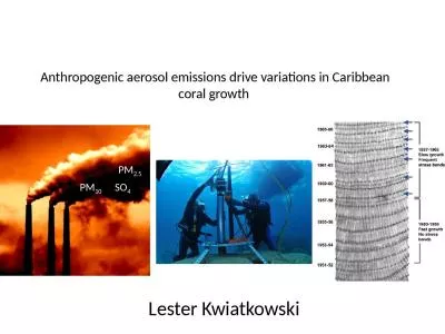 Anthropogenic aerosol emissions drive variations in Caribbean coral growth