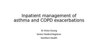 Inpatient management of asthma and COPD exacerbations