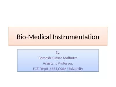 Bio-Medical Instrumentation