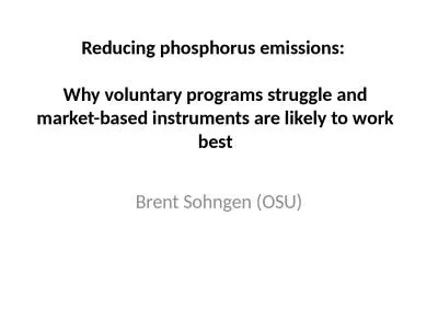 Reducing phosphorus emissions: